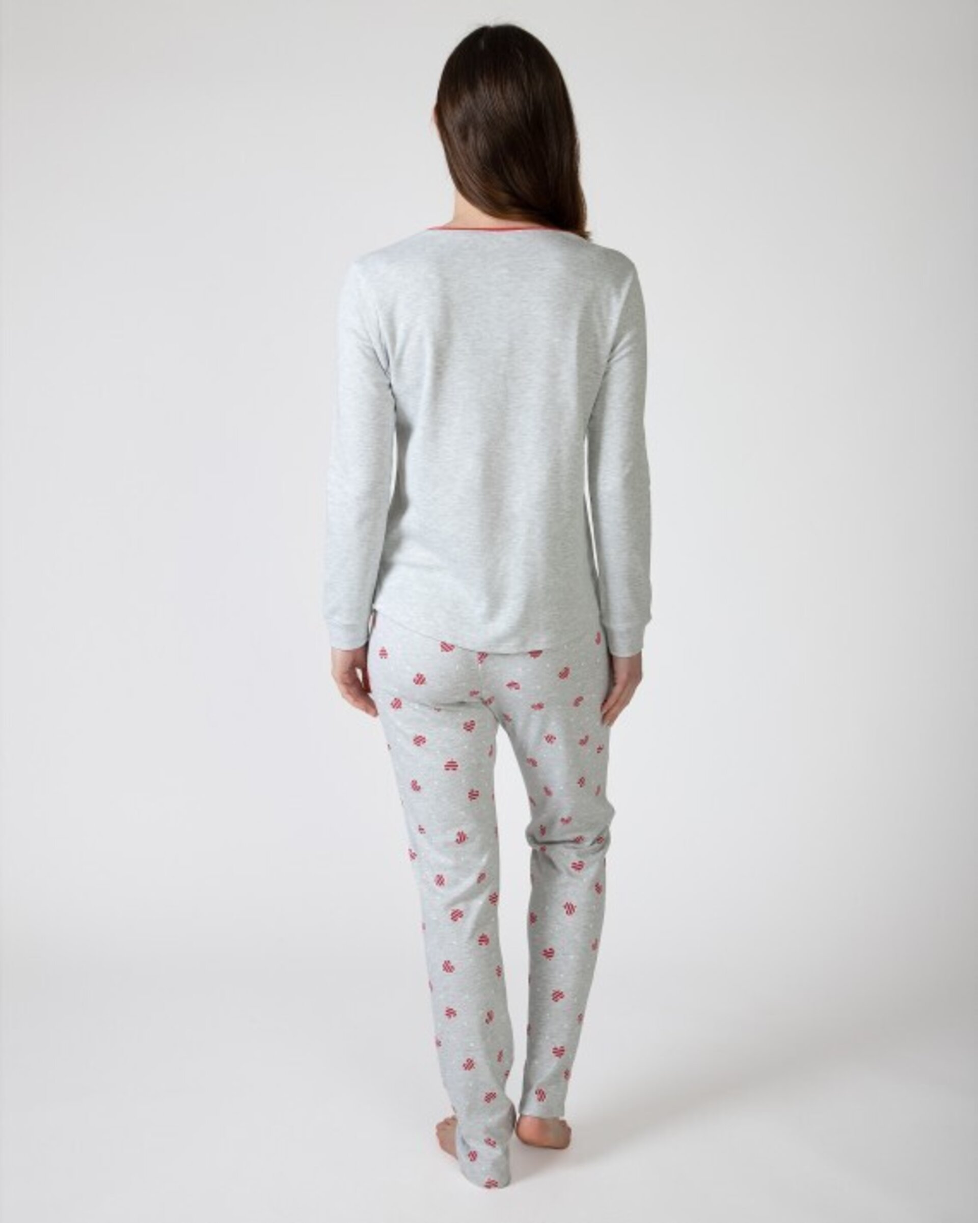 Pijama de mujer largo en tejido de punto estampado - 2