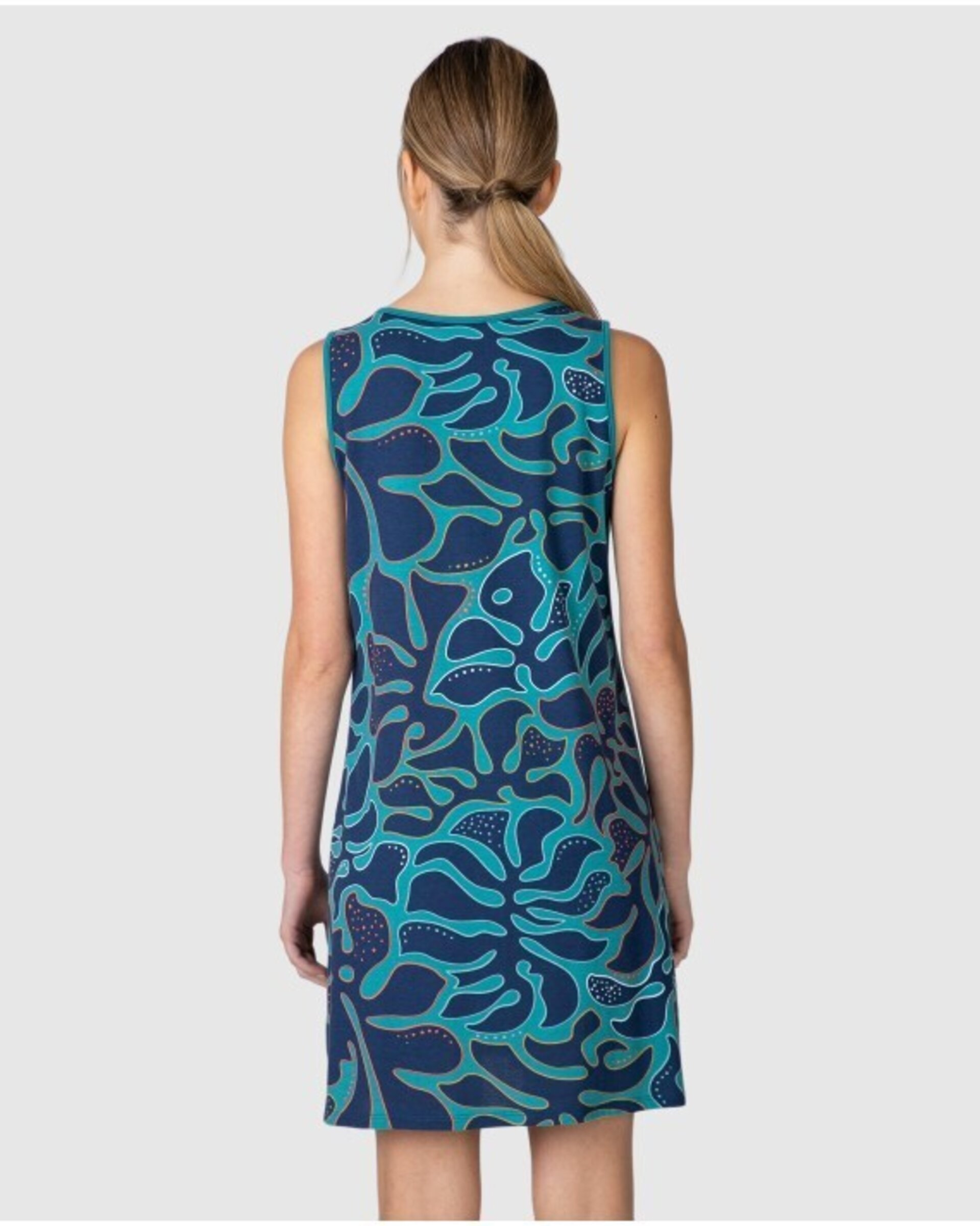 CAMISÓN CORTO DE MUJER DE TIRANTES CON ESTAMPADO ABSTRACTO - 3