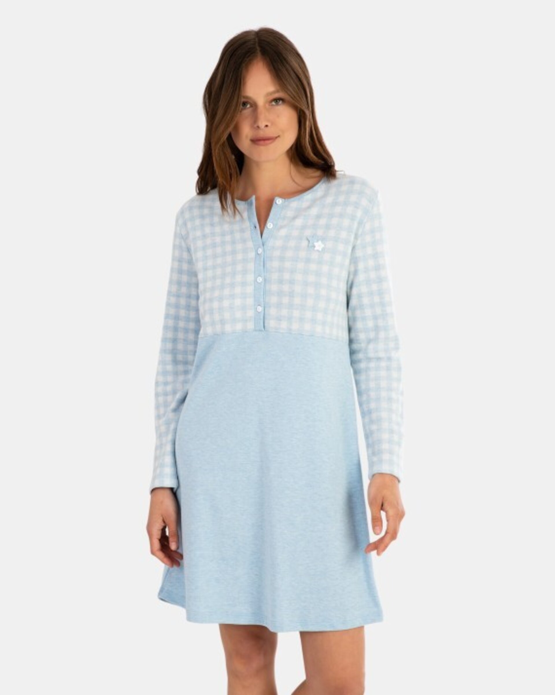 Camisón Vichy Azul - 1