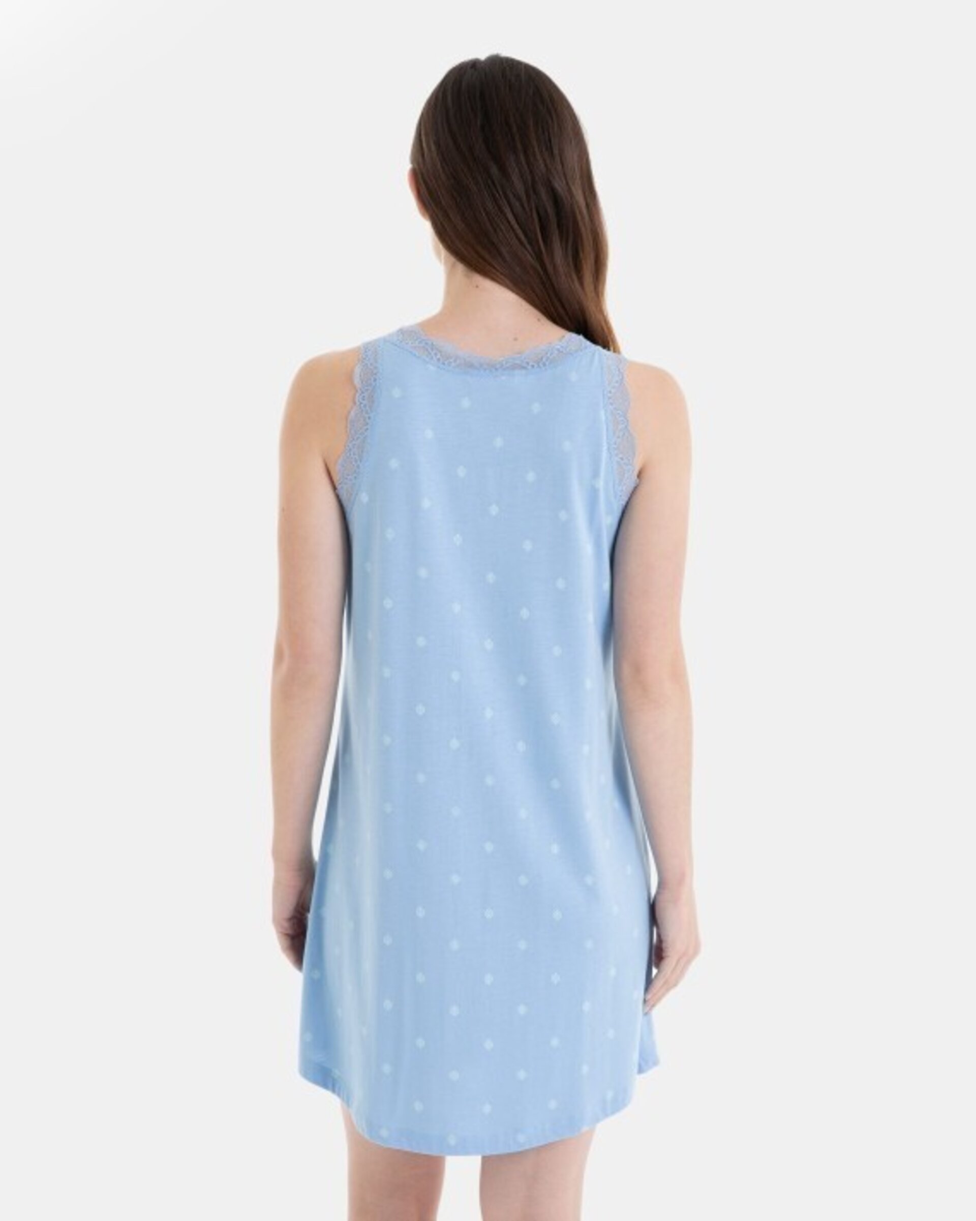 Camisón corto de tirantes puntilla - 3
