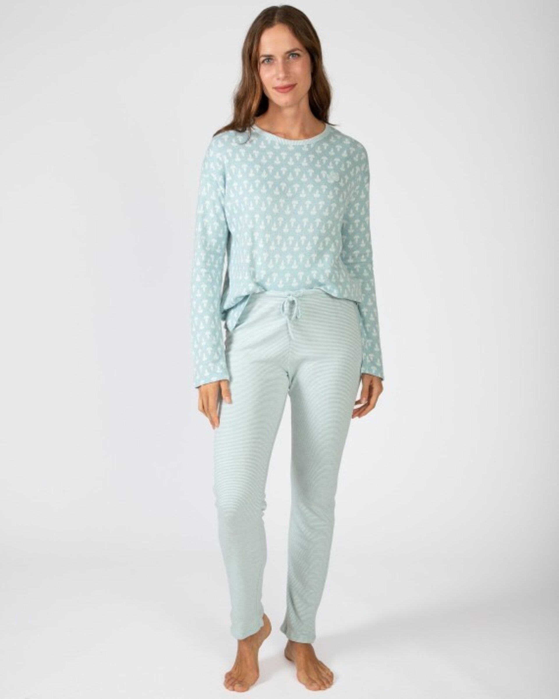 Pijama largo de punto jacquard - 4