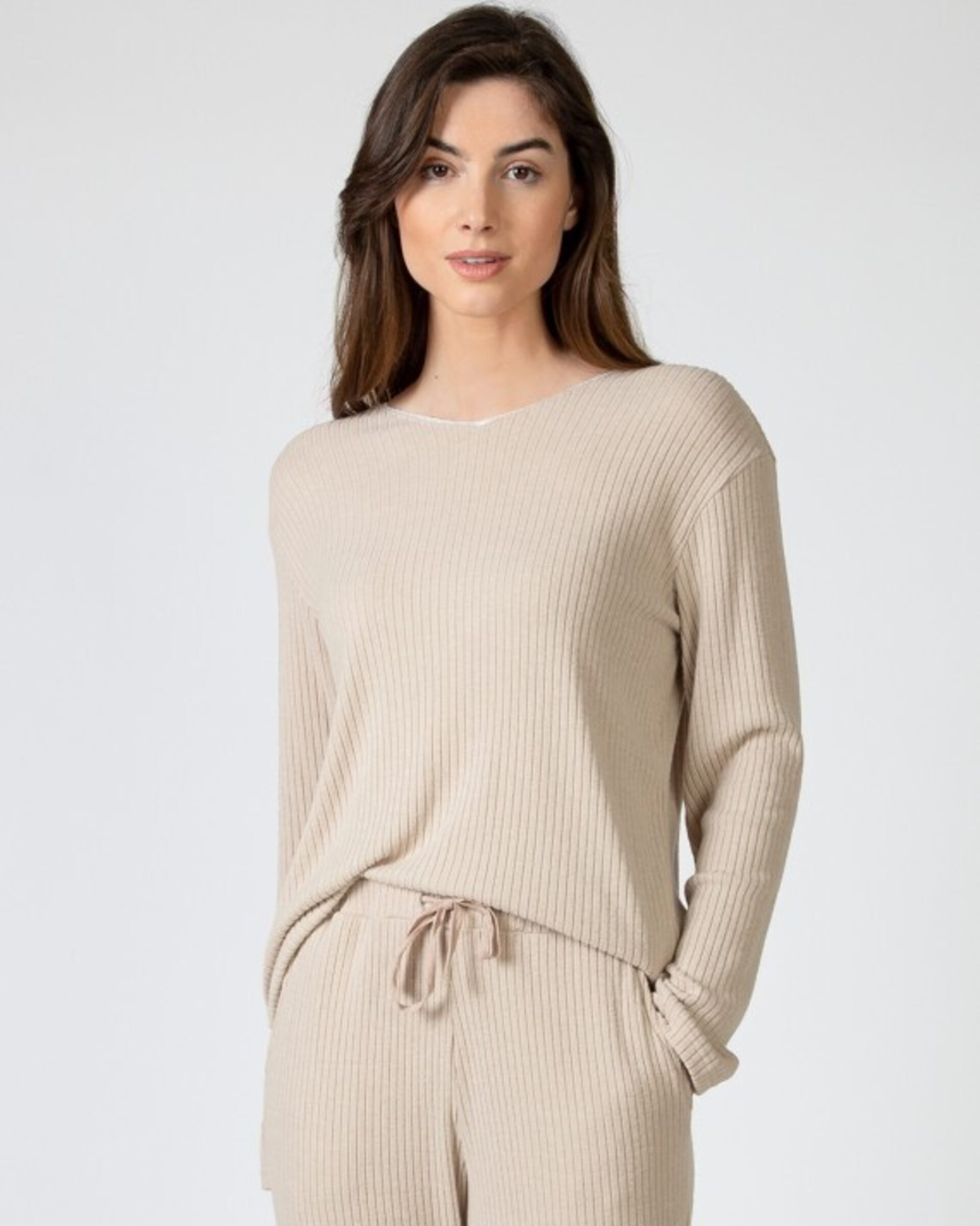 Pijama de mujer largo en tejido desgajado - 3