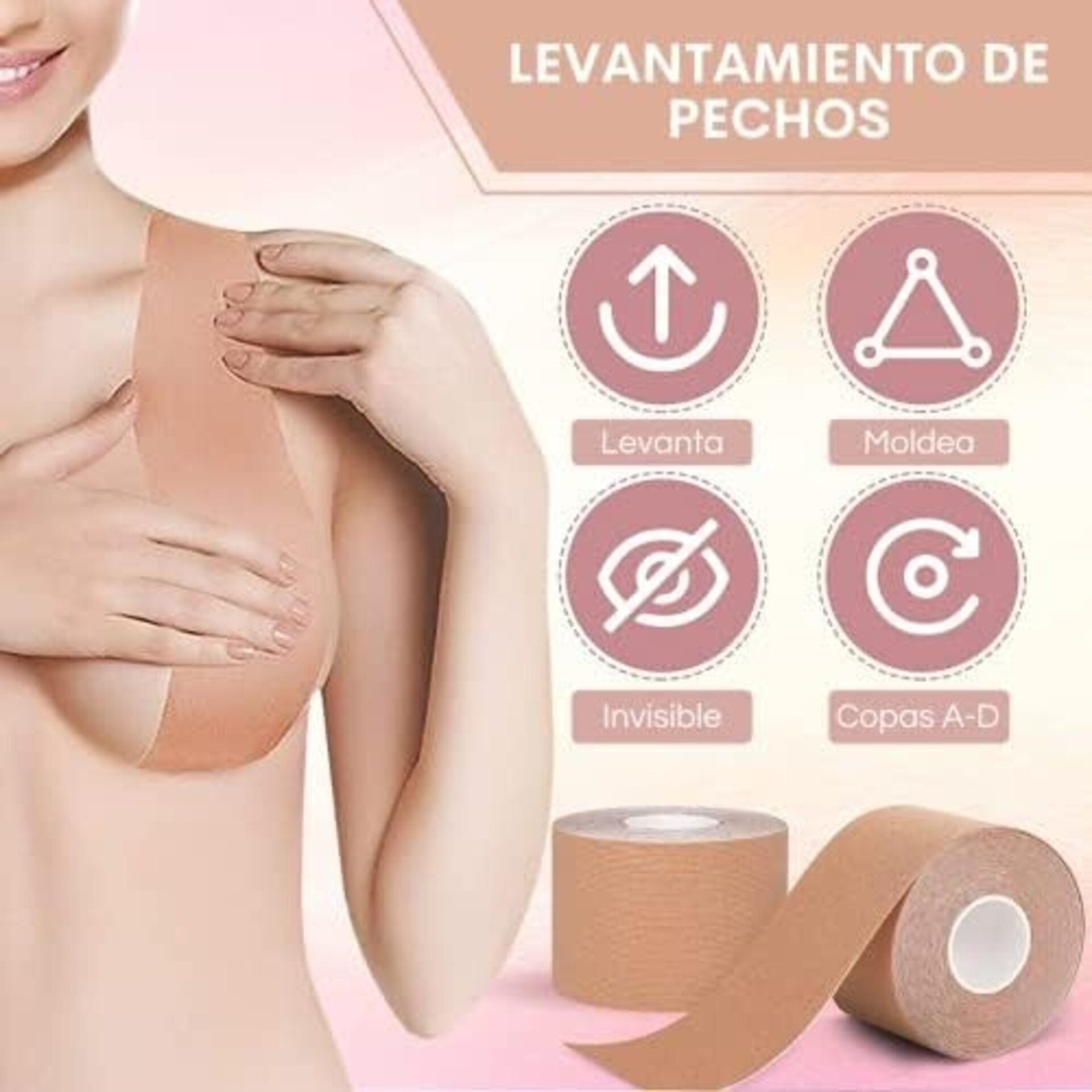 Lifty Tape - Cinta Adhesiva + 5 cubre pezones - 2