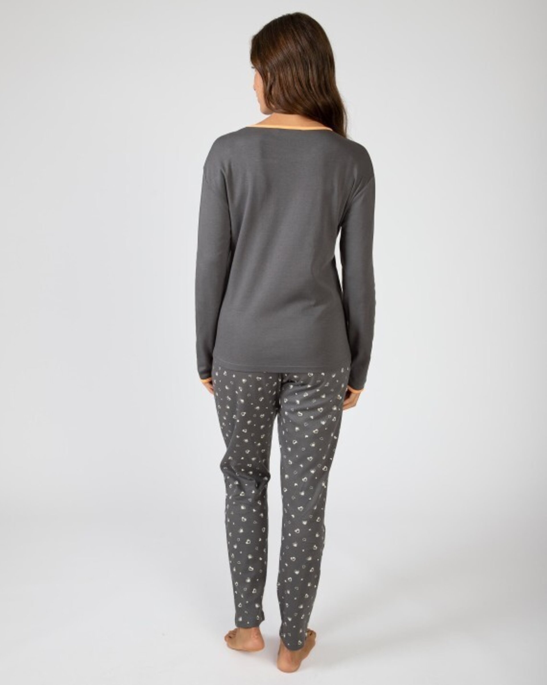 Pijamade mujer largo en punto algodón estampado - 2