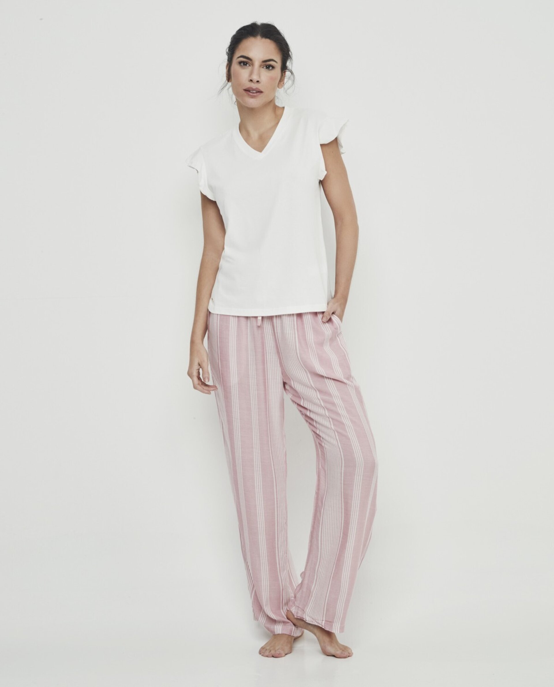 Pijama pantalón largo rosa - 1