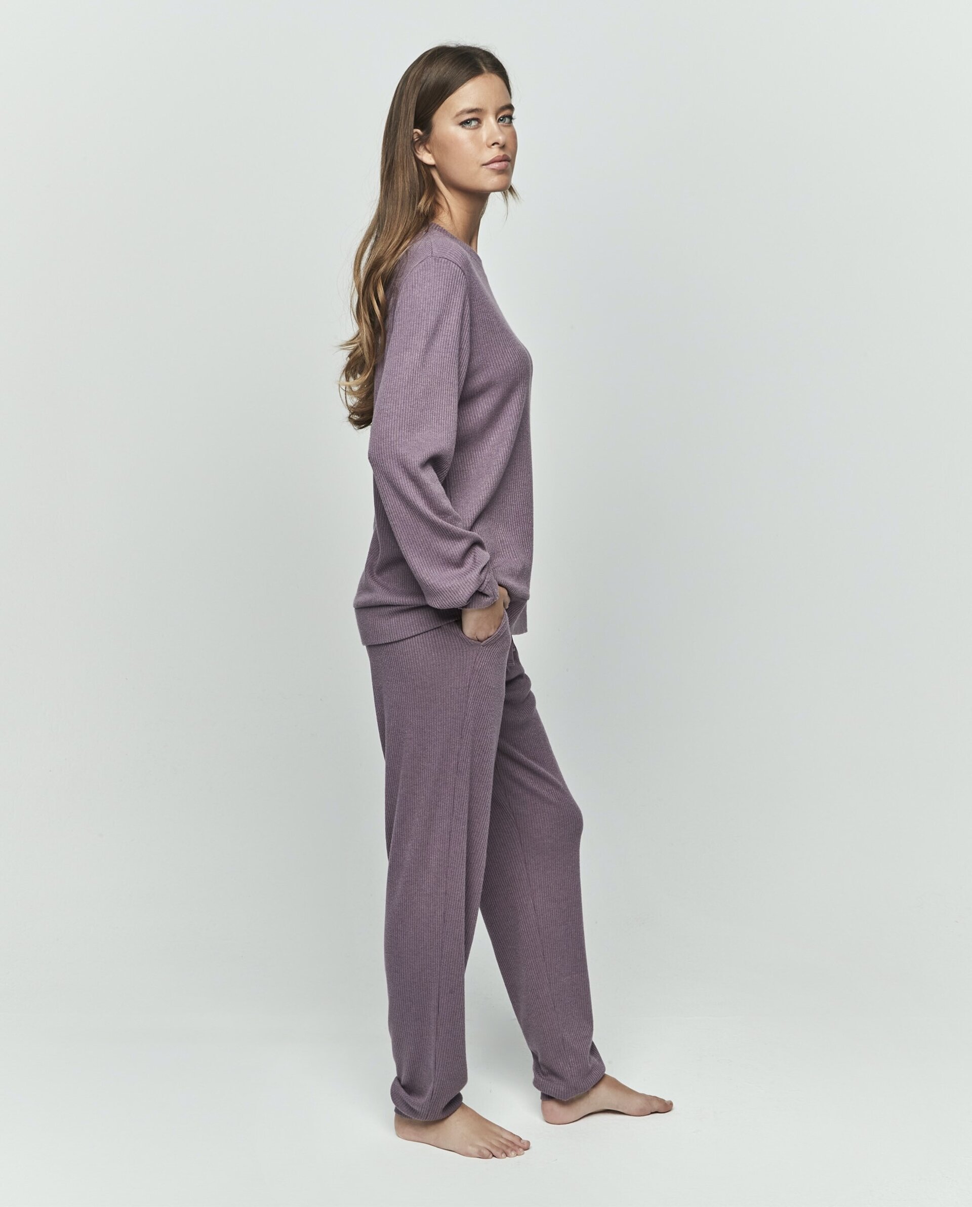 Pijama Basic morado - 2