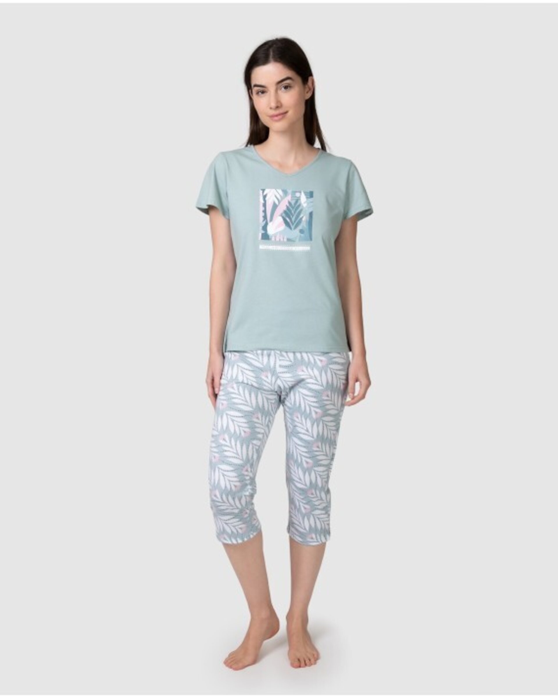 PIJAMA PIRATA DE MUJER MANGA CORTA ESTAMPADO GRÁFICO - 1