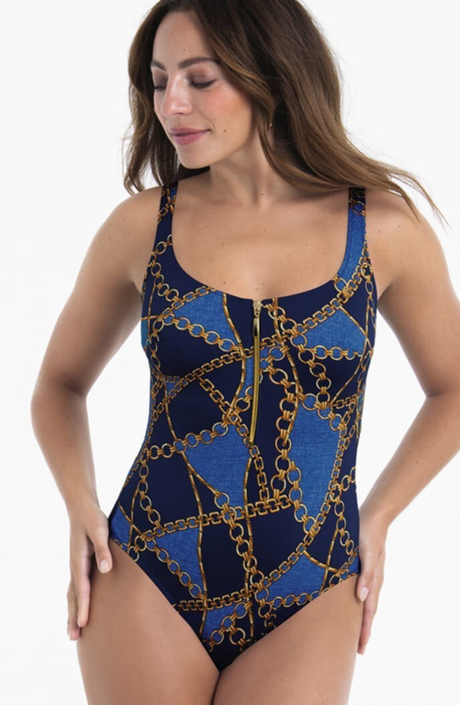 Bañador Elouisse Estampado Versace Reductor Detalle Cremallera - 1