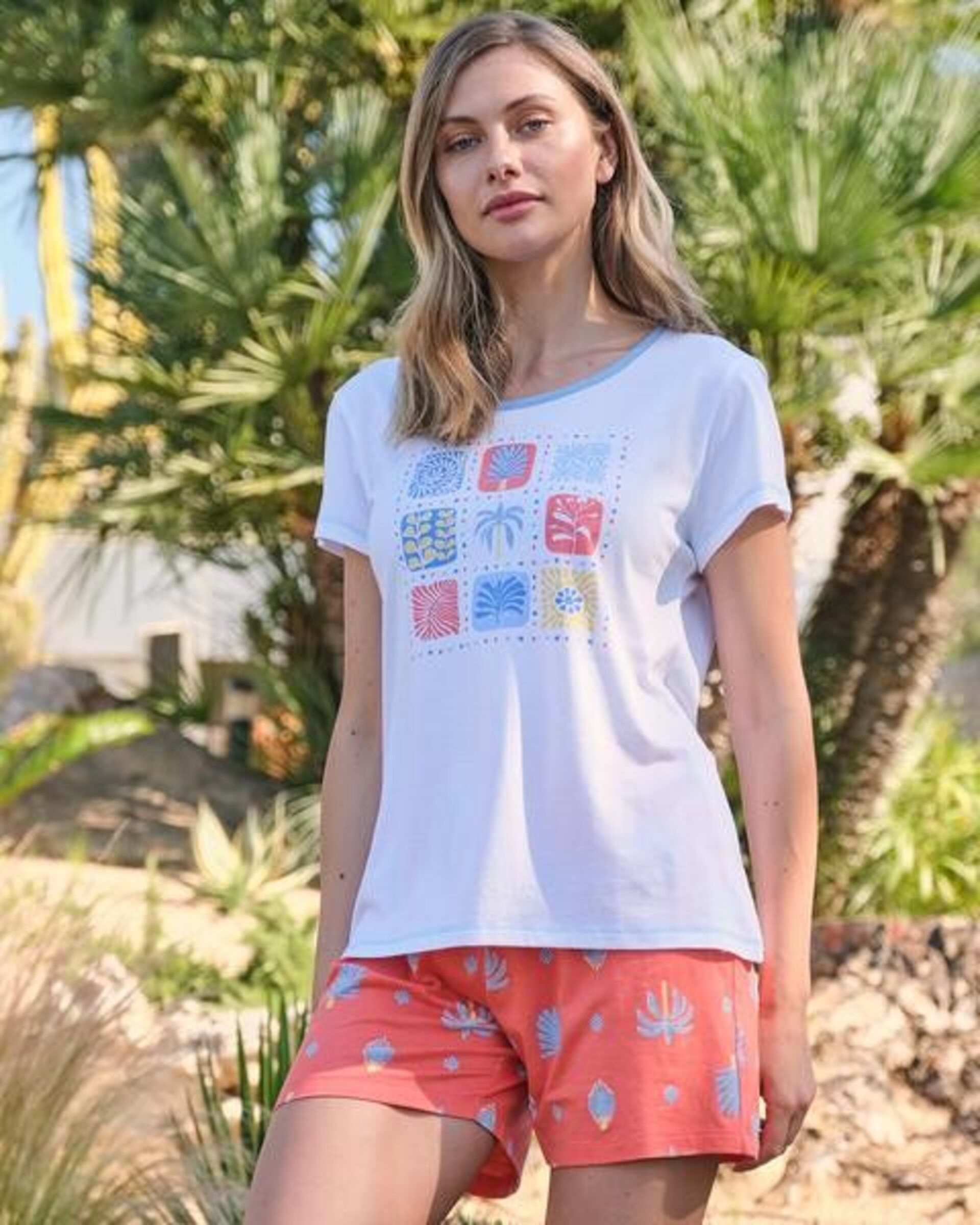 Pijama corto estampado flores - 3