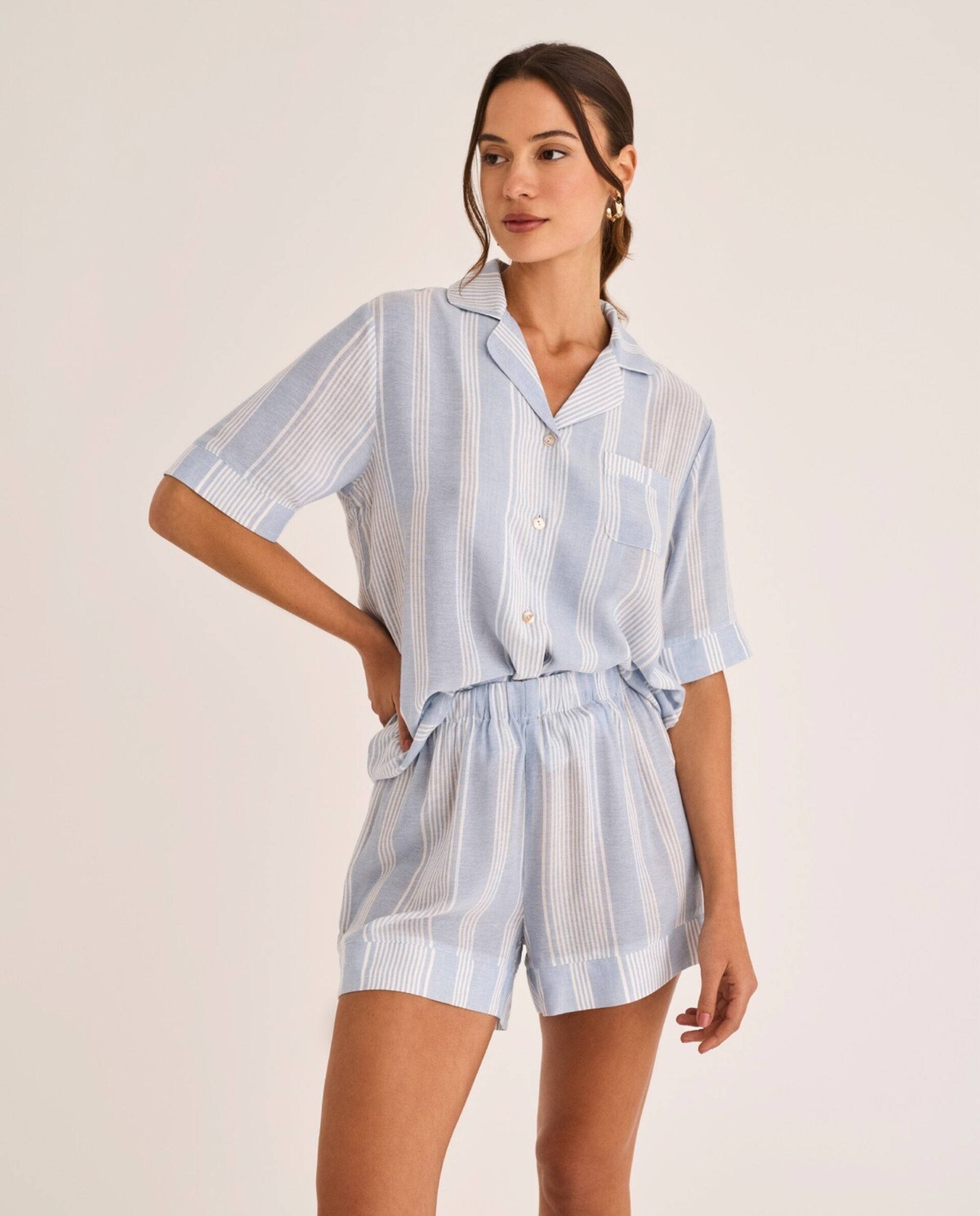 Pijama rayas corto - 3