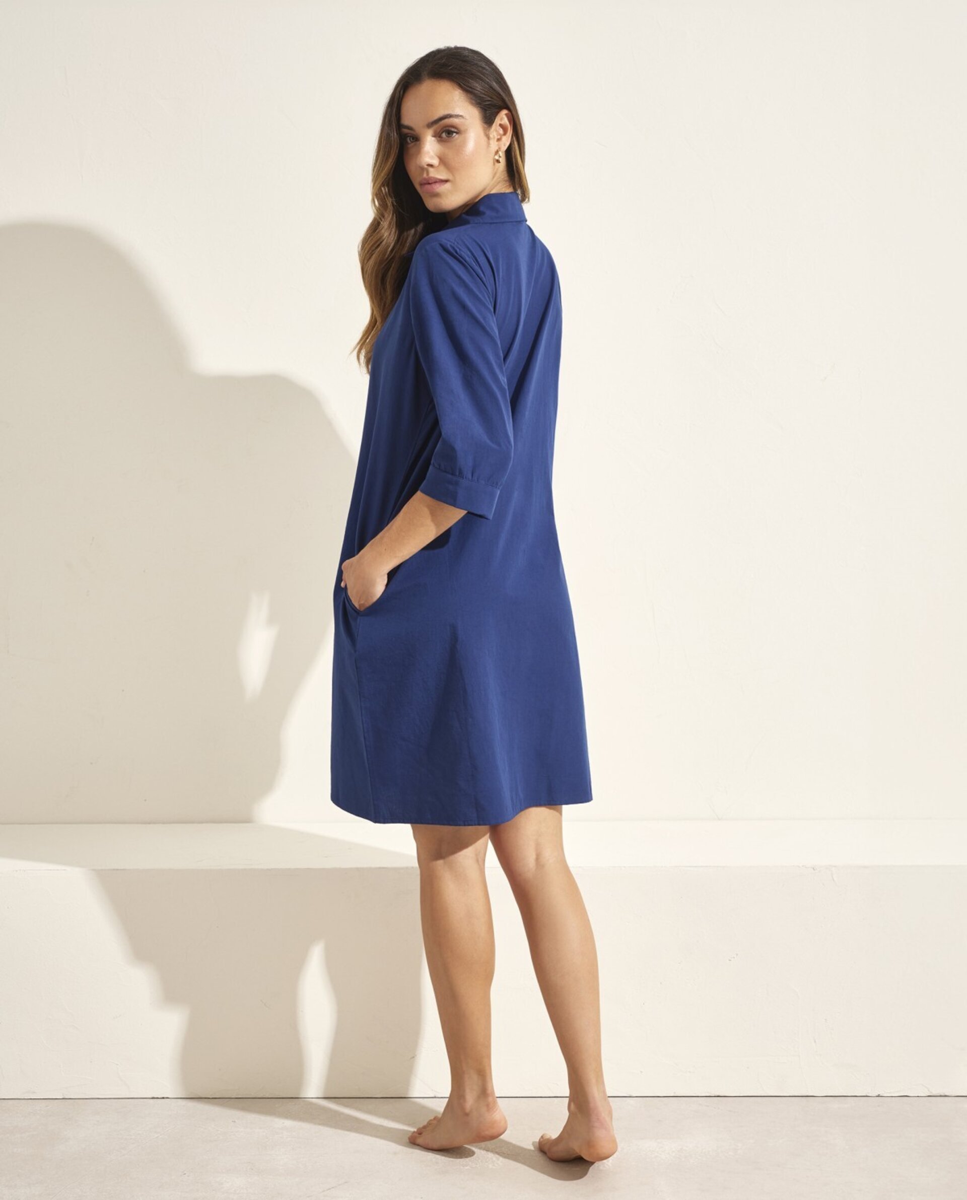 Vestido Camisero Azul Marino - 2