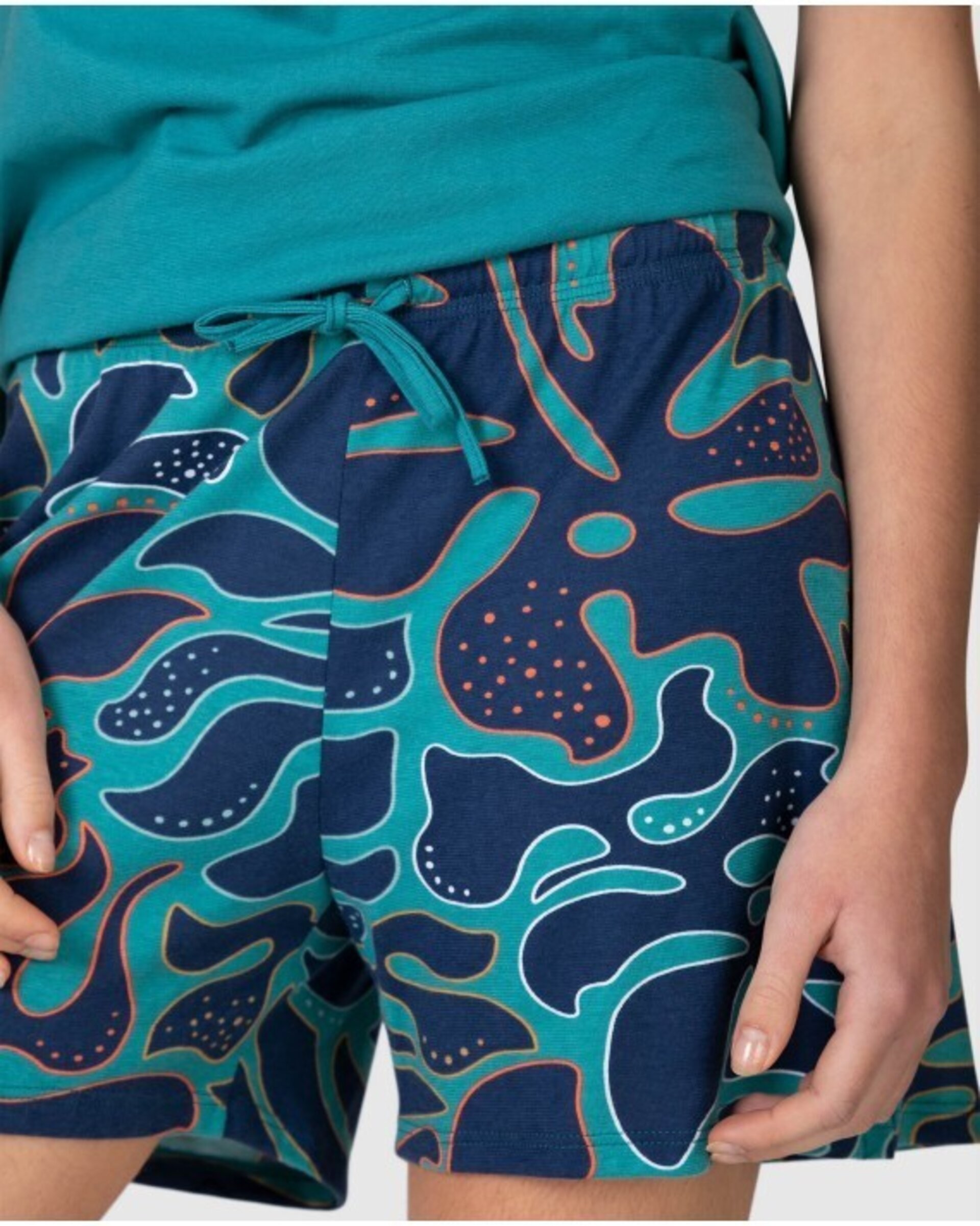 PIJAMA CORTO DE MUJER MANGA JAPONESA ESTAMPADO GRÁFICO - 3