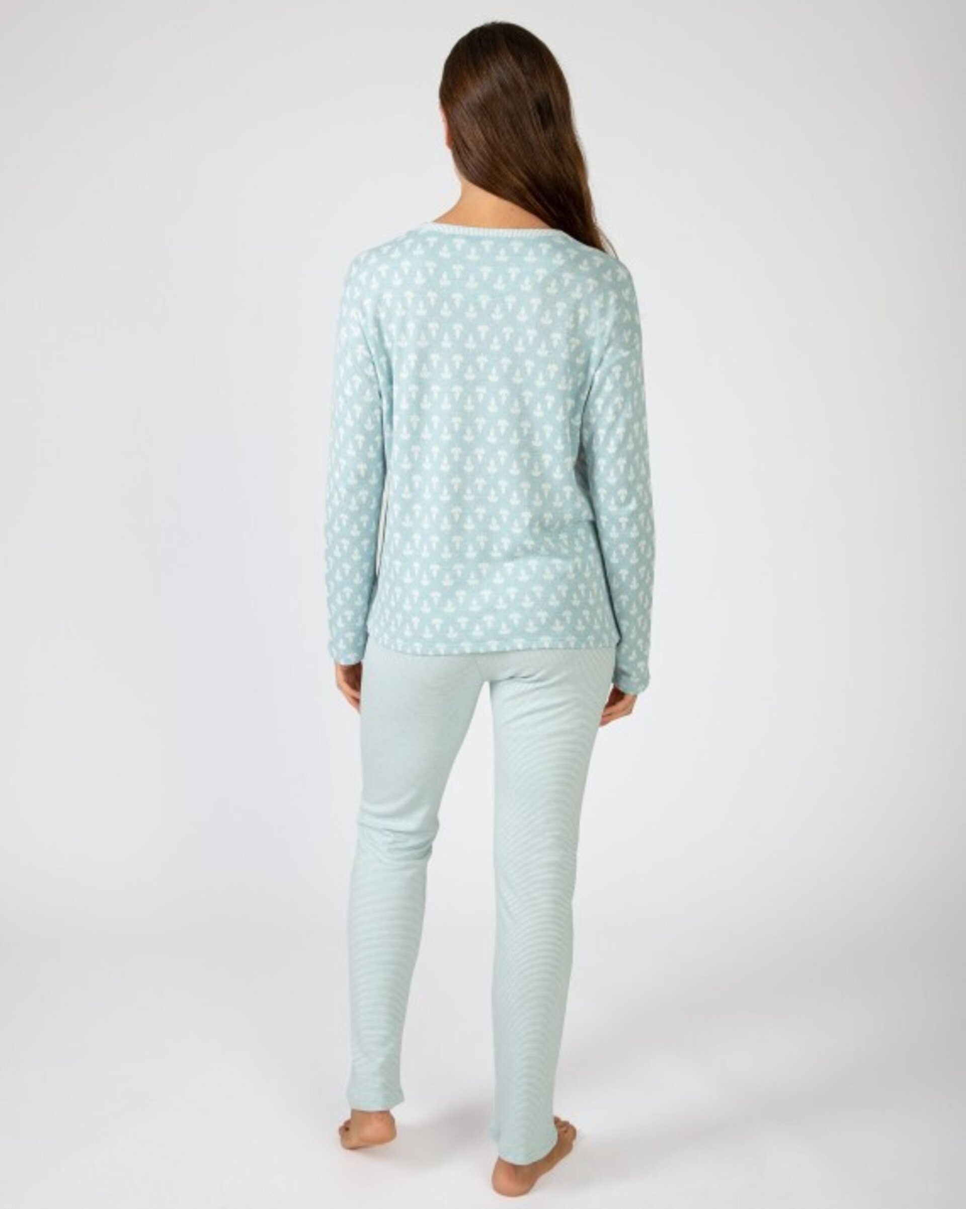 Pijama largo de punto jacquard - 3