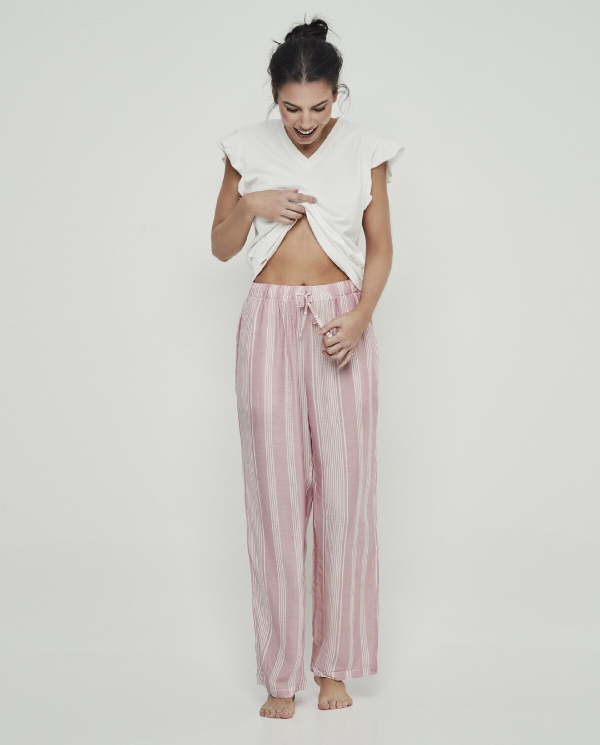 Pijama pantalón largo rosa - 3